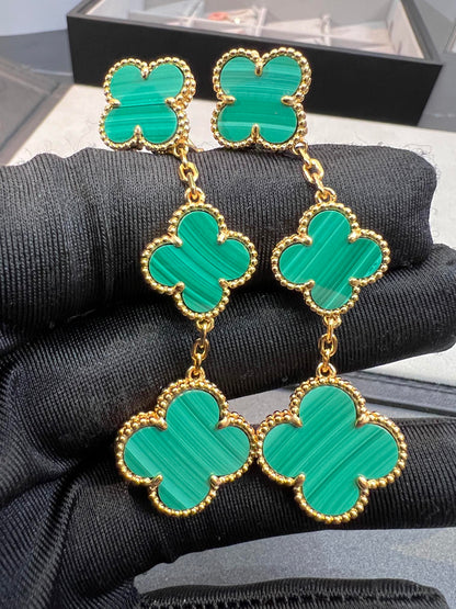 [Everoly JW]CLOVER MALACHITE 3 MOTIFS GOLD