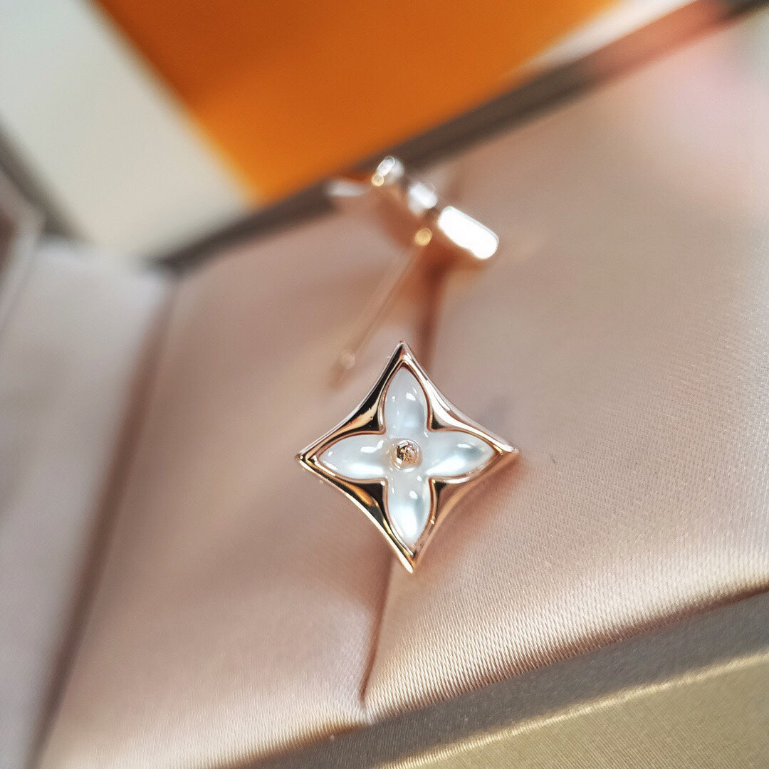 [Everoly JW] STAR MOP ROSA GOLD OHRRINGE