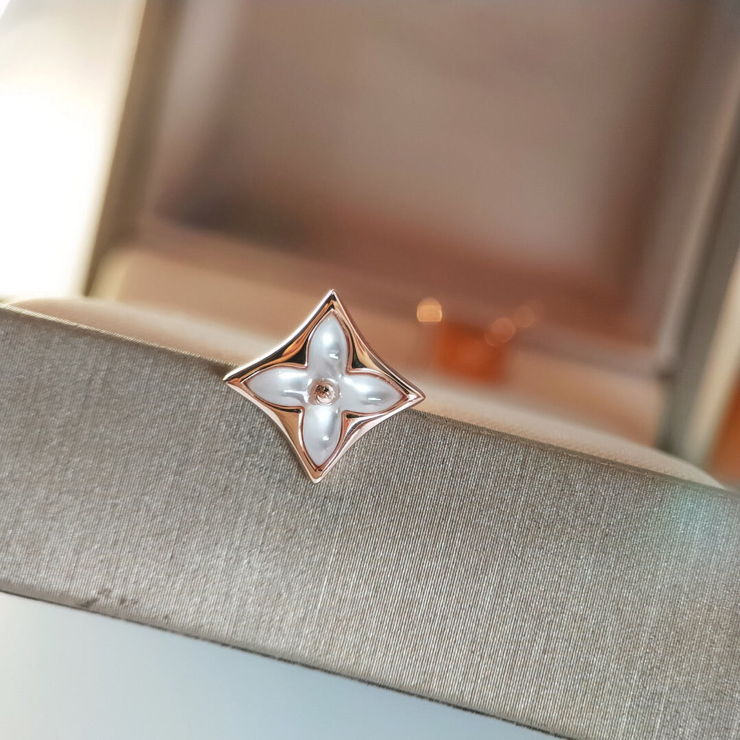 [Everoly JW] STAR MOP ROSA GOLD OHRRINGE
