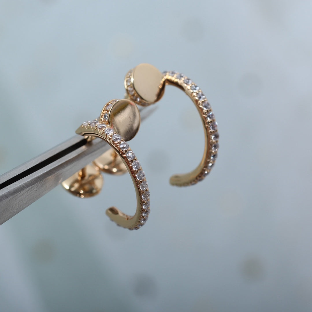 [Everoly JW]JUSTE EARRINGS 12.75MM PINK GOLD DIAMOND