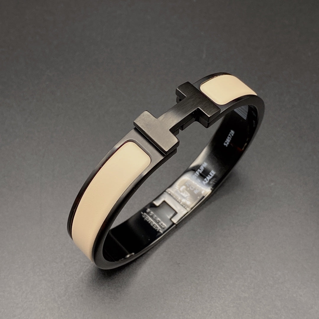 [Everoly JW]H BRACELET 12MM BLACK BEIGE CERAMIC