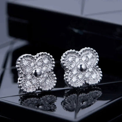 [Everoly JW]CLOVER 1 MOTIFS DIAMANT OHRSTECKER SILBER