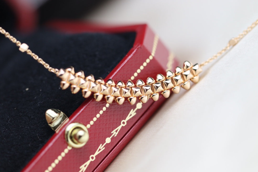 [Everoly JW]CLASH PINK GOLD NECKLACE