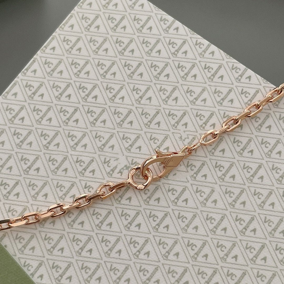 [Everoly JW]LUCKY SPRING 15 MOTIFS ROSE GOLD NECKLACE