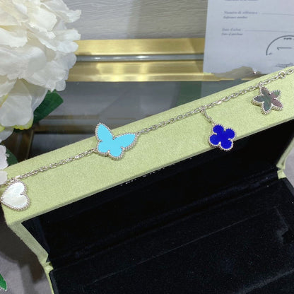 [Everoly JW] GLÜCKLICHES FRÜHLINGS-SILBERARMBAND 4 MOTIV