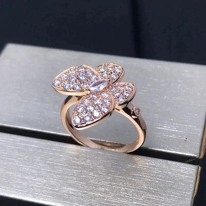 [Everoly JW] SCHMETTERLINGS-ROSÉGOLD-DIAMANTRING