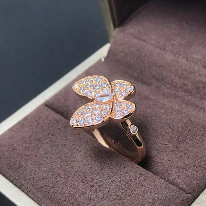 [Everoly JW] SCHMETTERLINGS-ROSÉGOLD-DIAMANTRING