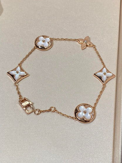 [Everoly JW] Armband mit Stern- und Sonnenmotiv, 5 Mops, Roségold