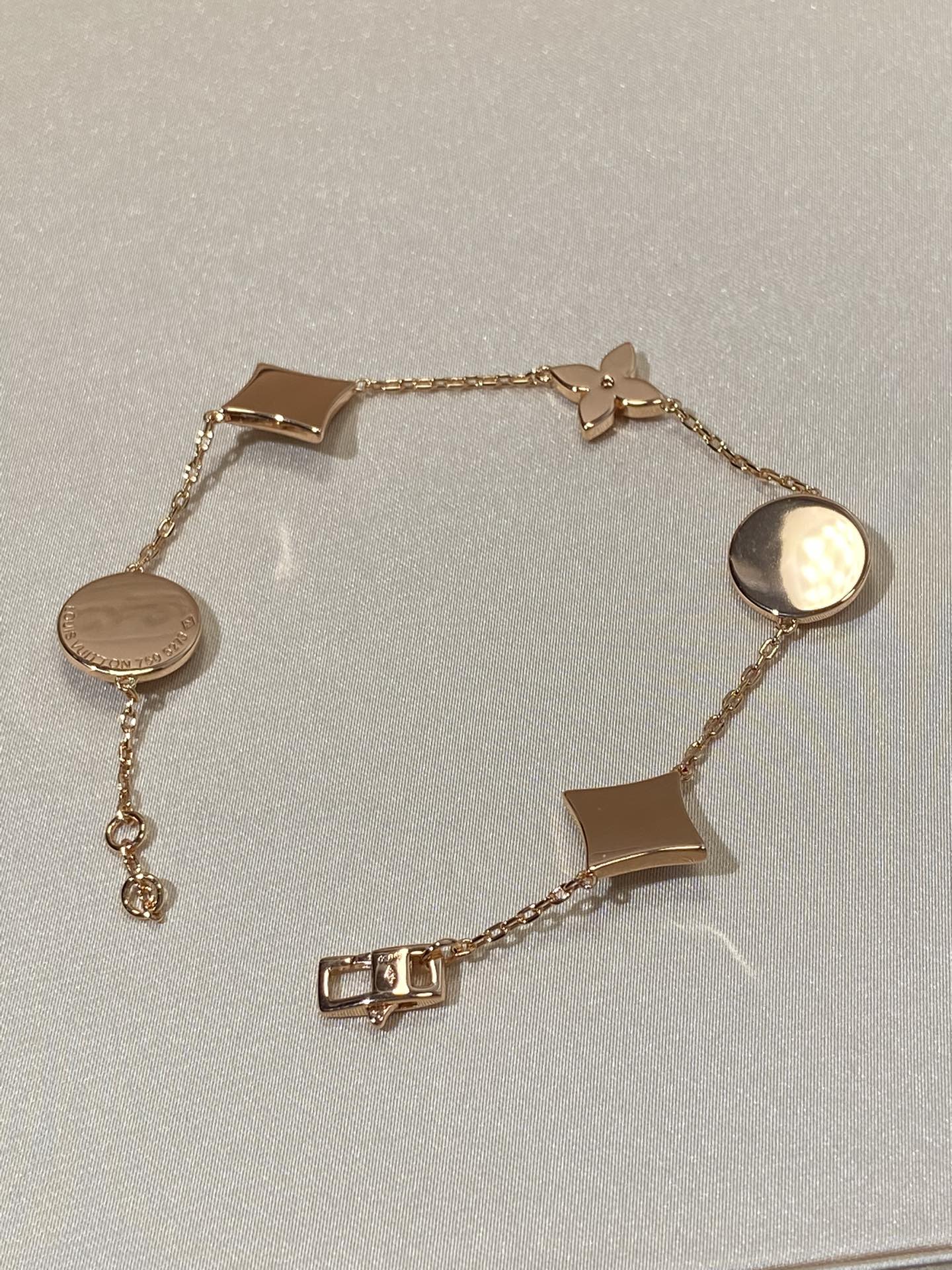 [Everoly JW] Armband mit Stern- und Sonnenmotiv, 5 Mops, Roségold