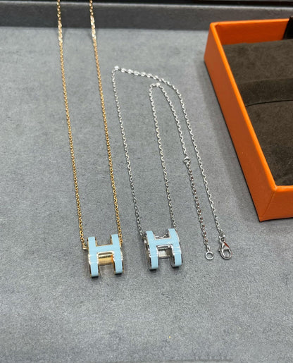 [Everoly JW]POP H スカイブルーネックレス