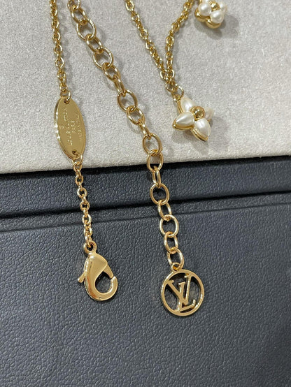 [Everoly JW]FLOWERGRAM GOLD MOP DOPPELREIHIGE HALSKETTE