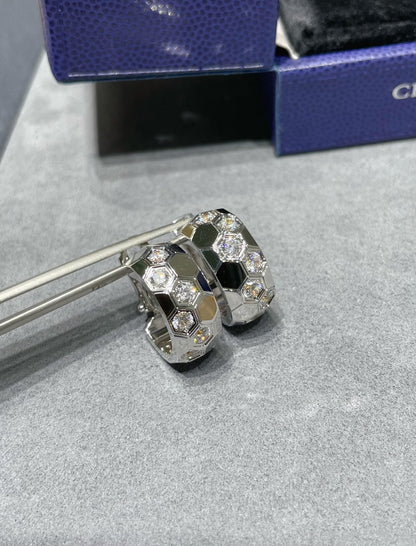 [Everoly JW]BEE LOVE DIAMOND HOOP EARRINGS