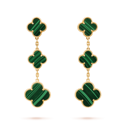 [Everoly JW]CLOVER MALACHITE 3 MOTIFS GOLD