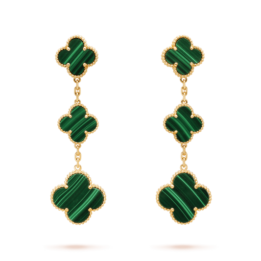 [Everoly JW]CLOVER MALACHITE 3 MOTIFS GOLD
