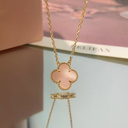 [Everoly JW]CLOVER 15MM ROSA PERLMUTT EINZELNE BLUMENKETTE