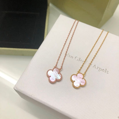 [Everoly JW]CLOVER 15MM ROSA PERLMUTT EINZELNE BLUMENKETTE