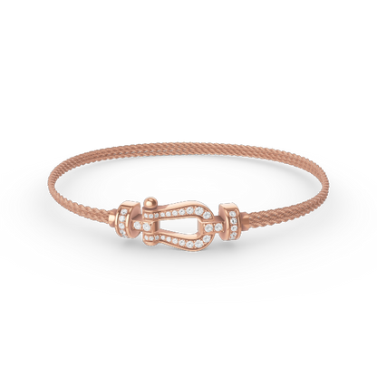 [Everoly JW]FORCE KLEINES HUFEISEN-DIAMANTKETTEN-SEILARMBAND