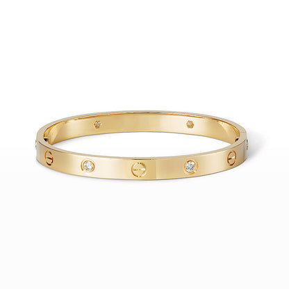 [Everoly JW]LOVE BRACELET 6.1MM 4 DIAMONDS