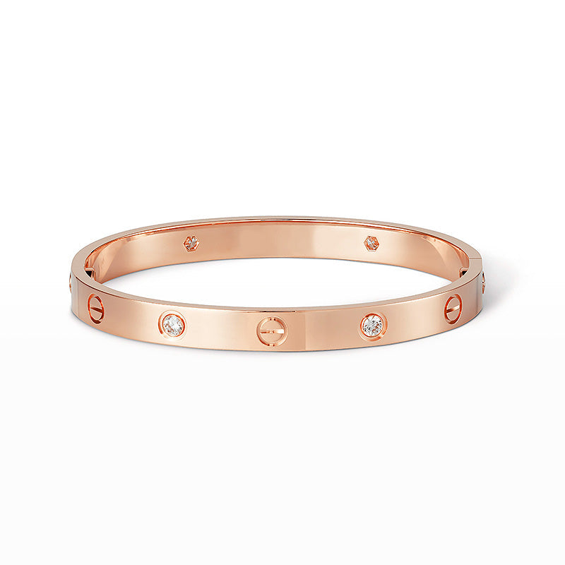 [Everoly JW]LOVE BRACELET 6.1MM 4 DIAMONDS