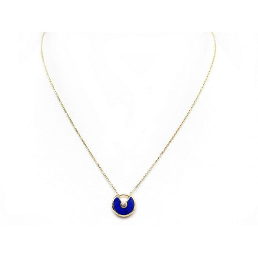 [Everoly JW]AMULETTE ROSE GOLD AGATE NECKLACE