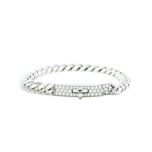 [Everoly JW]KELLY CHAIN SILVER DIAMOND BRACELET