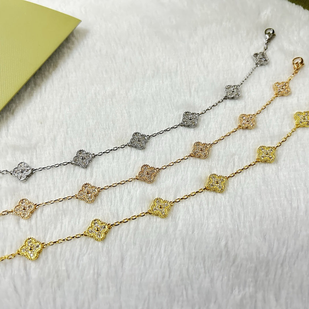 [Everoly JW]CLOVER 6 MOTIF DIAMOND BRACELET