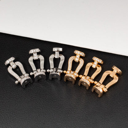 [Everoly JW]FORCE LARGE HORSESHOE HALF DIAMOND BRACELET ROSE GOLD