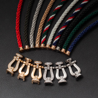 [Everoly JW]FORCE LARGE HORSESHOE HALF DIAMOND BRACELET ROSE GOLD