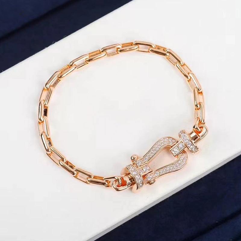 [Everoly JW]FORCE LARGE HORSESHOE CLASP  METAL BRACELET