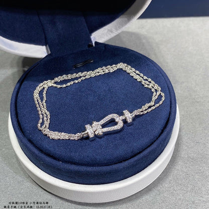 [Everoly JW]FORCE KLEINES HUFEISEN-DIAMANTKETTEN-SEILARMBAND
