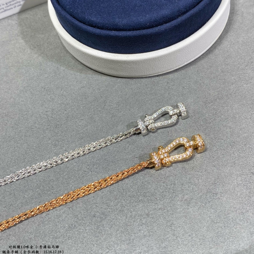 [Everoly JW]FORCE KLEINES HUFEISEN-DIAMANTKETTEN-SEILARMBAND