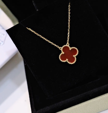 [Everoly JW]CLOVER 15MM KARNEOL EINZELNE BLUMENKETTE