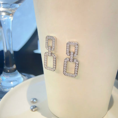 [Everoly JW]LINKS MEDIUM EARRINGS DIAMOND