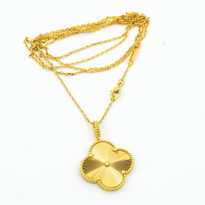 [Everoly JW]CLOVER 25MM PEDANT NECKLACE GOLD