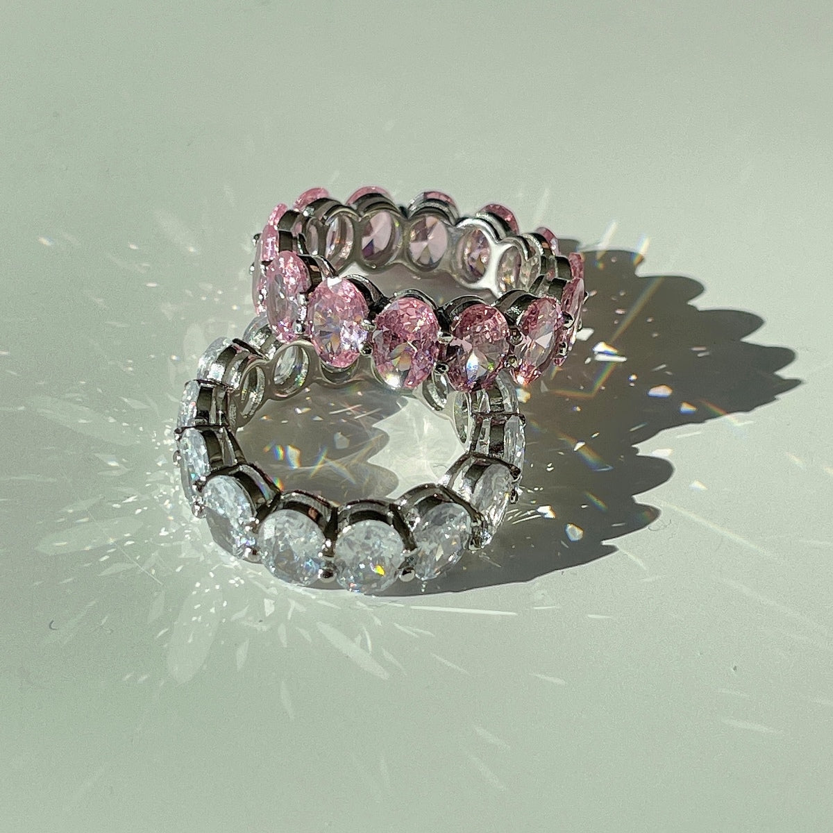 [Everoly JW]Dainty Elongated Cushion Cut Tennis Ring