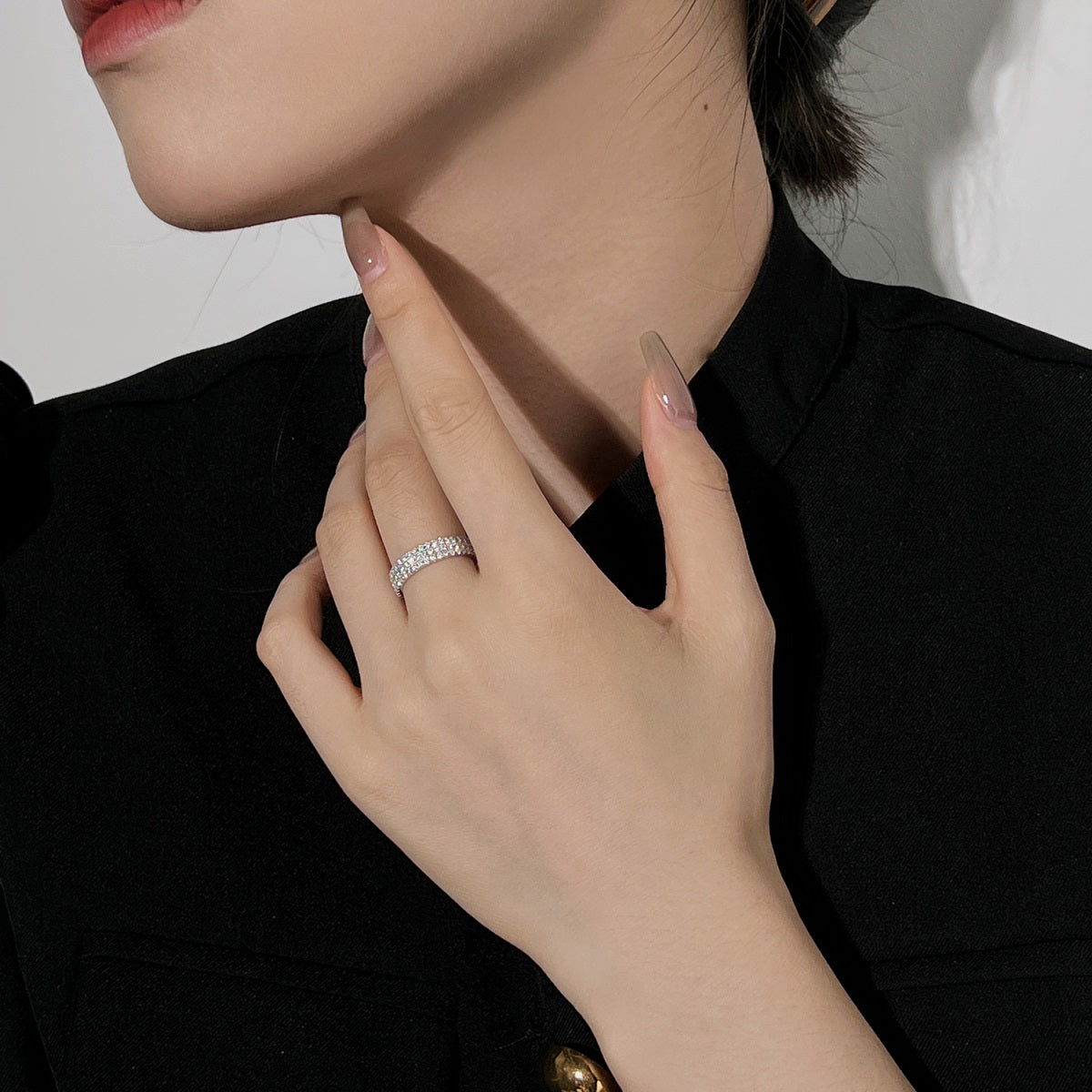 [Everoly JW]Dainty Round Cut Tennis Ring