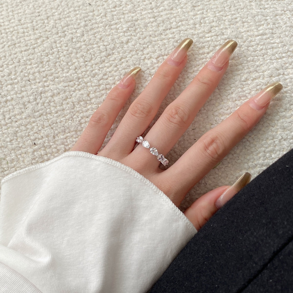 [Everoly JW]Exquisite Pear Cut Tennis Ring