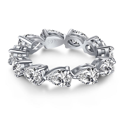 [Everoly JW]Exquisite Pear Cut Tennis Ring