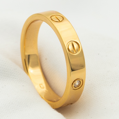 [Everoly JW]LOVE RING 4MM 1 DIAMOND PINK GOLD