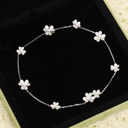 [Everoly JW]FRIVOLE SILBER 9 BLUMEN HALSKETTE