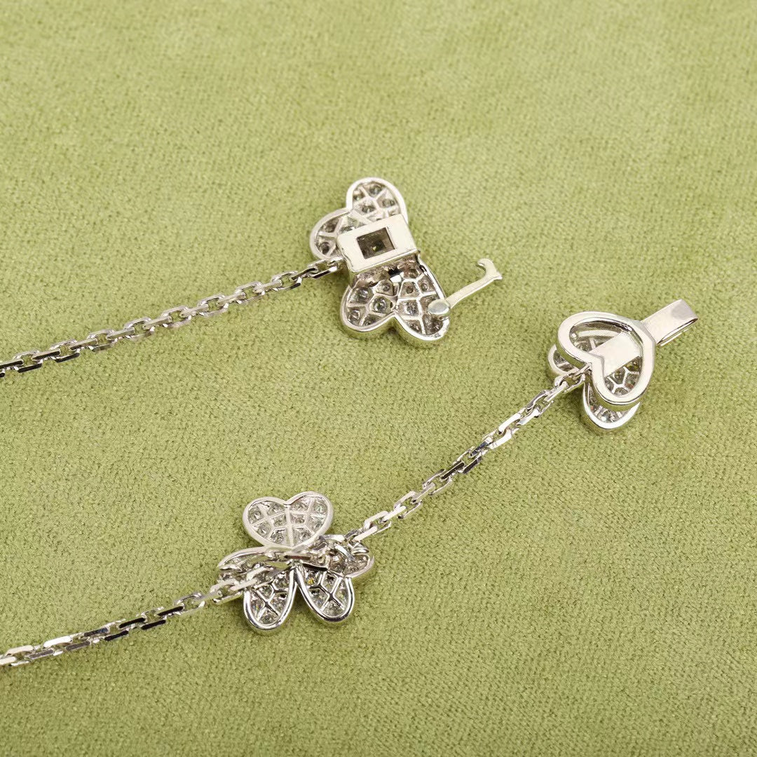 [Everoly JW]FRIVOLE SILBER 9 BLUMEN HALSKETTE