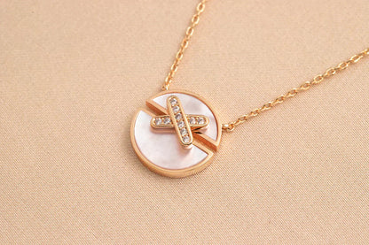 [Everoly JW]JEUX DE ROSE GOLD DIAMOND NECKLACE