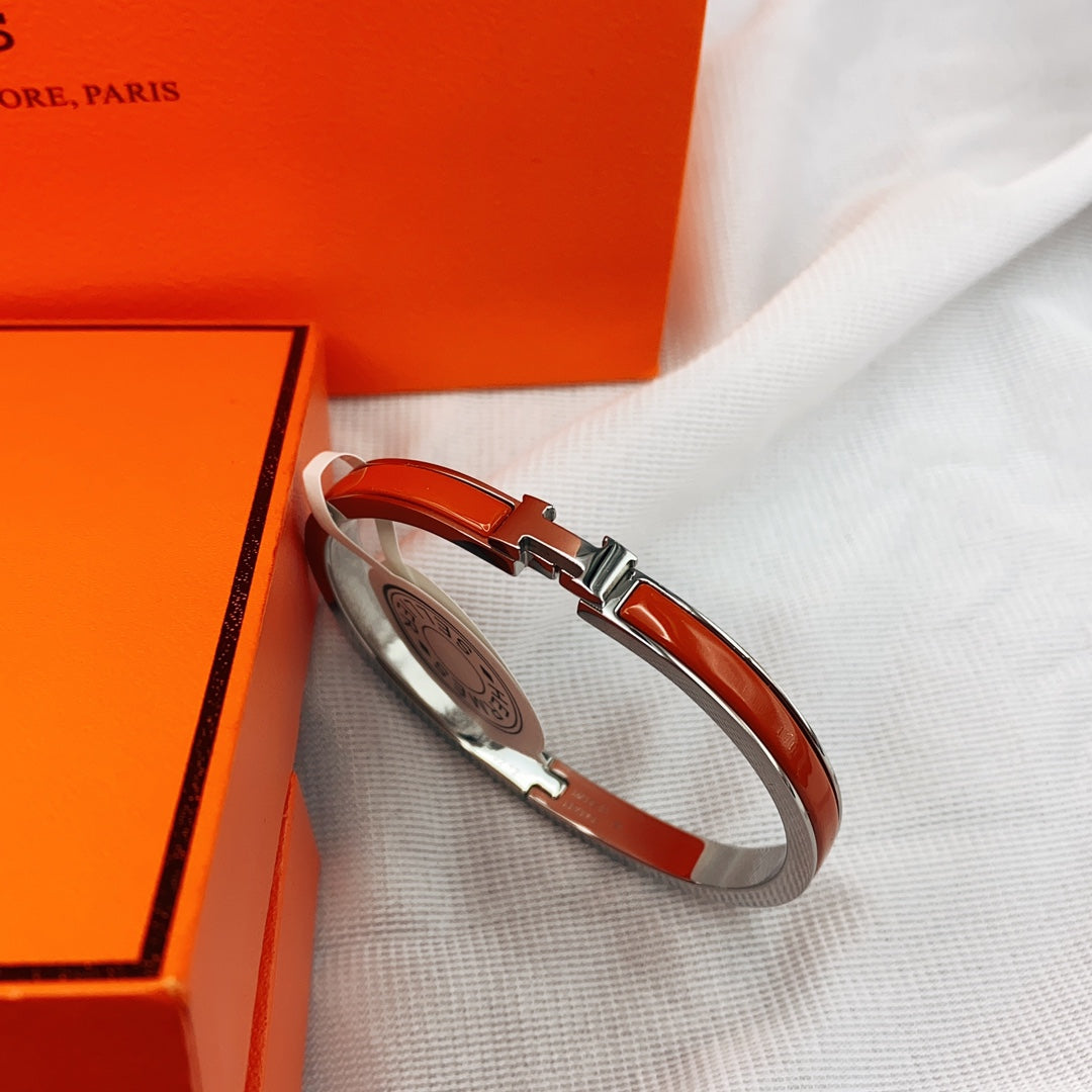 [Everoly JW]クラシック HM クリック レッド 8mm エナメルブレスレット