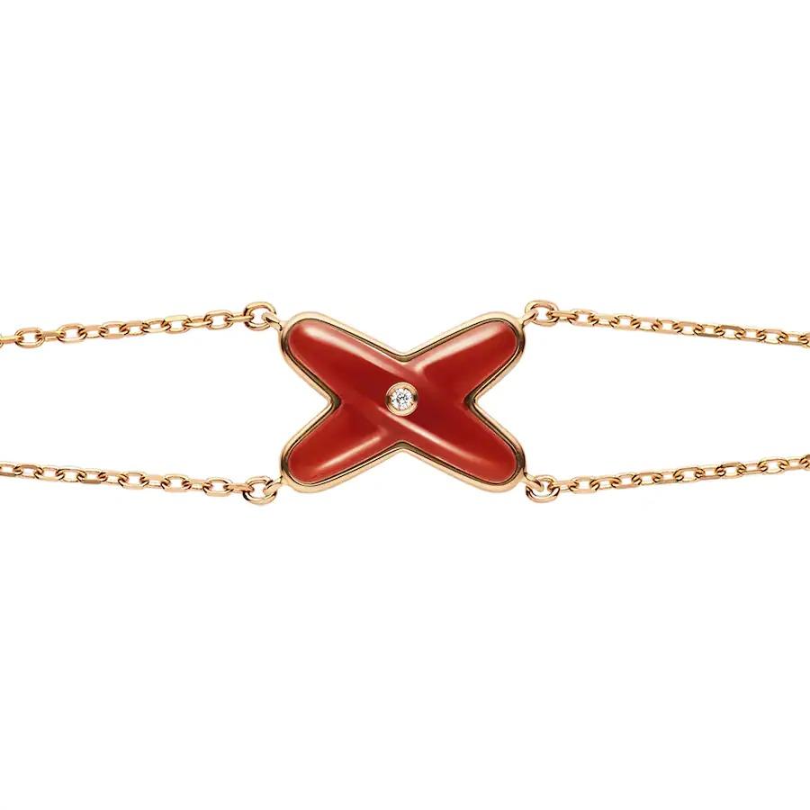 [Everoly JW]JEUX BRACELET CARNELIAN PINK GOLD 1 DIAMOND