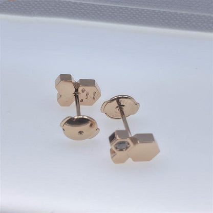 [Everoly JW]BEE LOVE PINK GOLD DIAMOND EARRINGS