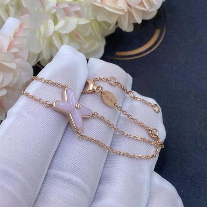 [Everoly JW]JEUX BRACELET PINK MOP PINK GOLD 1 DIAMOND