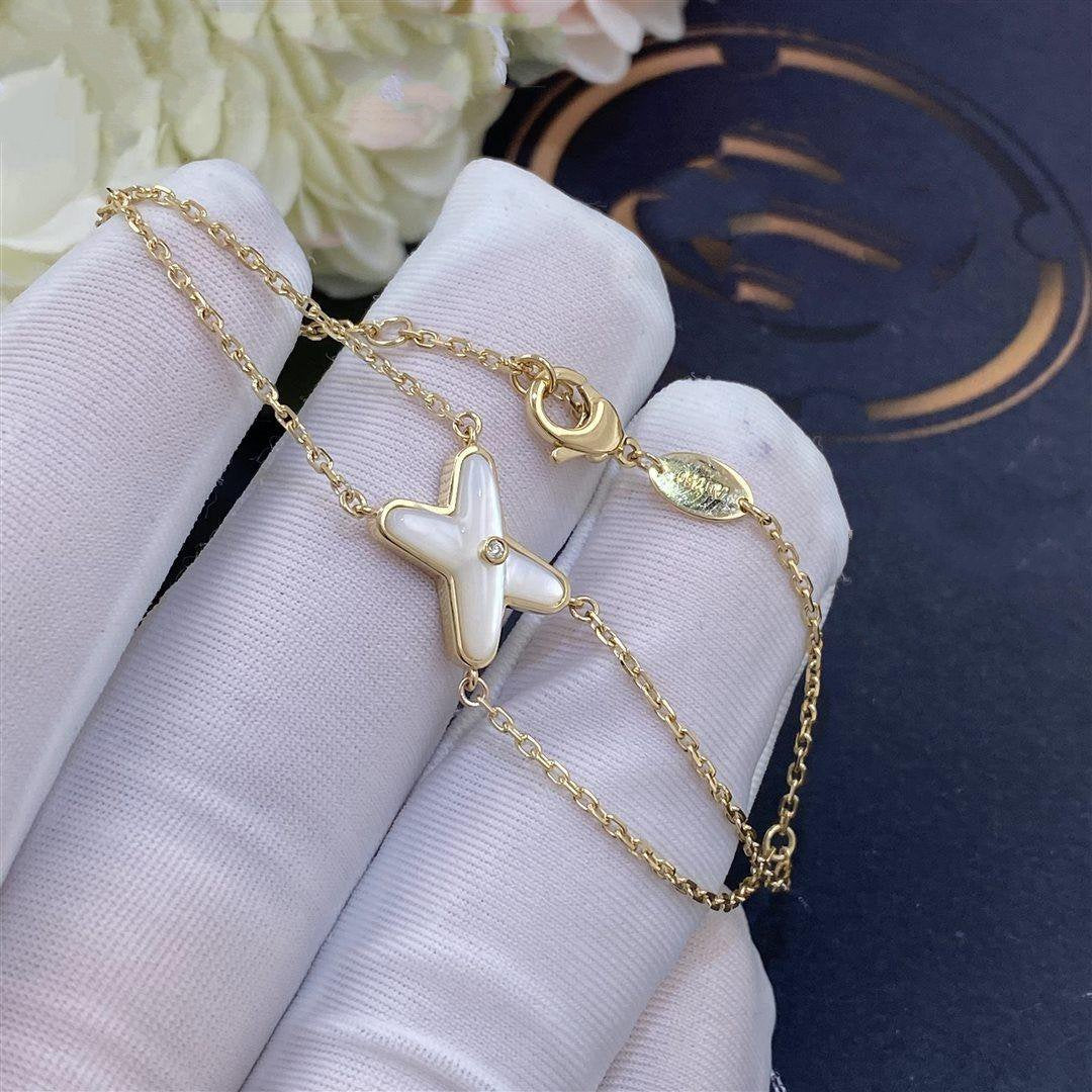 [Everoly JW]JEUX BRACELET WHITE MOP GOLD 1 DIAMOND