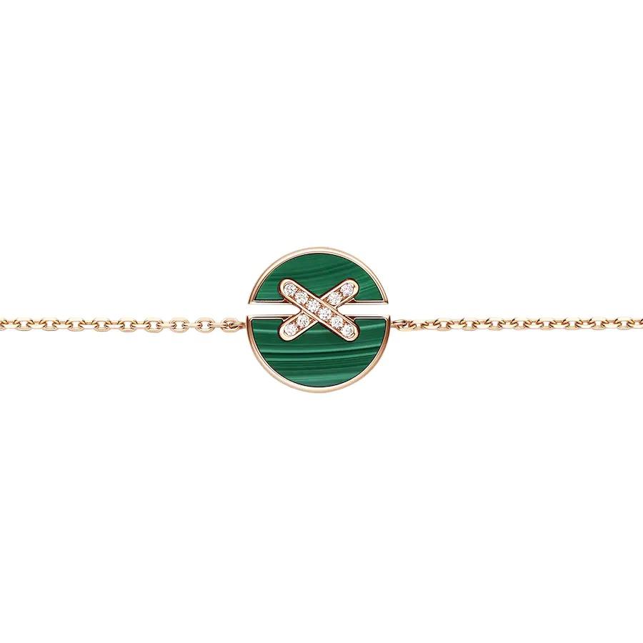 [Everoly JW]JEUX DE ARMBAND MALACHIT ROTGOLD DIAMANTEN