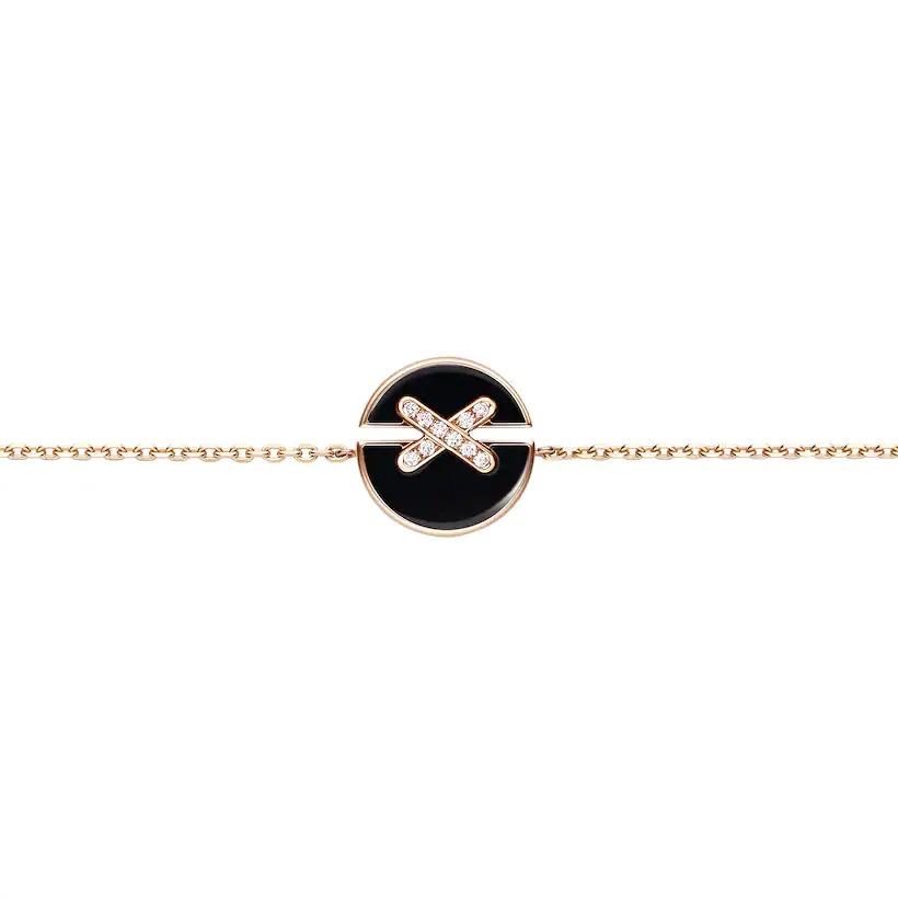 [Everoly JW]JEUX DE ARMBAND ONYX ROSA GOLD DIAMANT