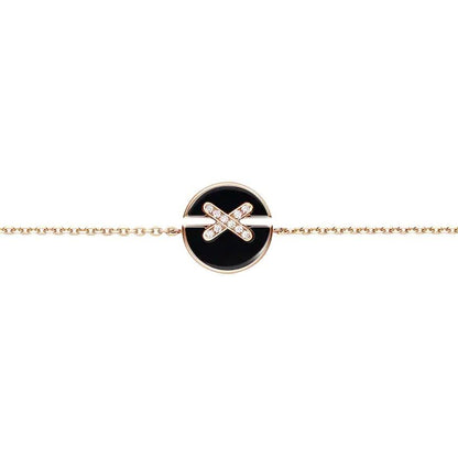 [Everoly JW]JEUX DE ARMBAND ONYX ROSA GOLD DIAMANT